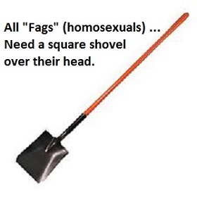 All Fags (homosexuals) need a sqaure steel shovel over their head